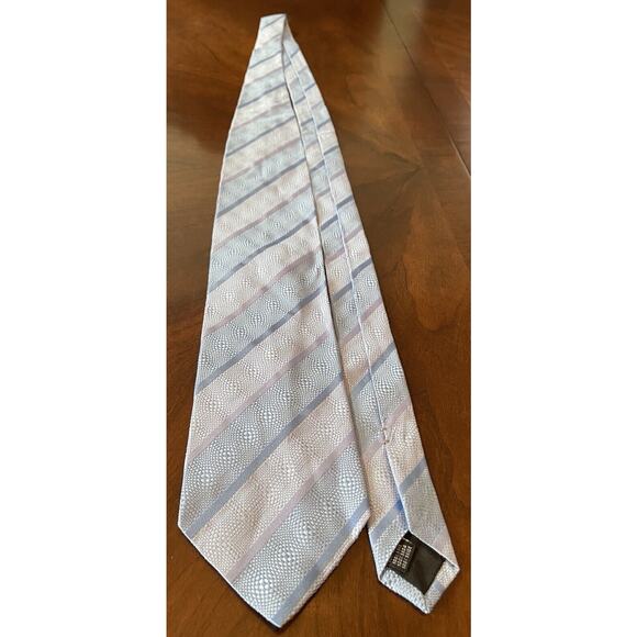 Fratelli Moda Blue 100% Silk Men’s Neck Tie Made In Italy - Picture 3 of 9